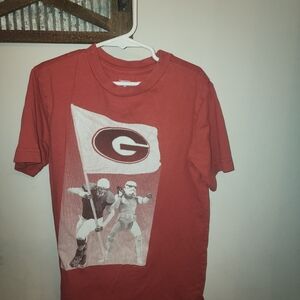 Red Graphic T-Shirt with Sports Design